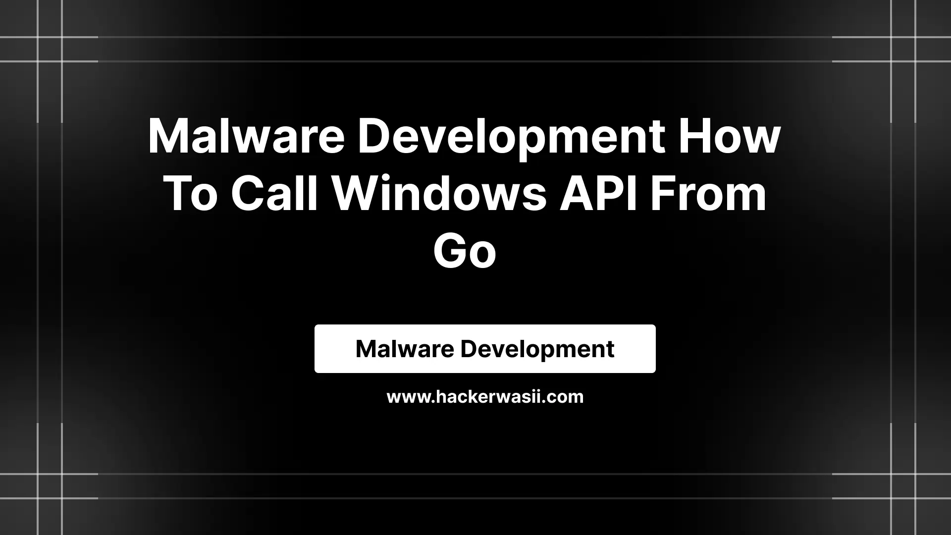 Malware Development How to call Windows API from Go | Waseem Akram ...